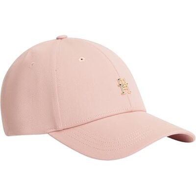Tommy Hilfiger Damen Cap Elevated Chic mit Logo, Rosa (Foggy Pink), Einheitsgröße Tommy Hilfiger Damen Cap Elevated Chic mit Logo, Rosa (Foggy Pink), Einheitsgröße