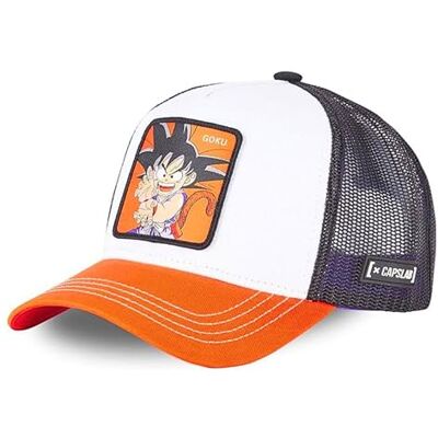 Capslab Cap Herren Dragon Ball, Tracker Kappe Herren, Goku, Perfekter Halt, Weiß/Lila/Orange, Einheitsgröße Capslab Cap Herren Dragon Ball, Tracker Kappe Herren, Goku, Perfekter Halt, Weiß/Lila/Orange, Einheitsgröße