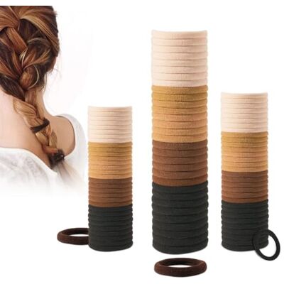 Cheerhom 100 Stück Haargummis,Starke, Nahtlose Baumwoll-Haargummis für Damen, Herren und Kinder, Vielseitige Haar-Accessoires Cheerhom 100 Stück Haargummis,Starke, Nahtlose Baumwoll-Haargummis für Damen, Herren und Kinder, Vielseitige Haar-Accessoires