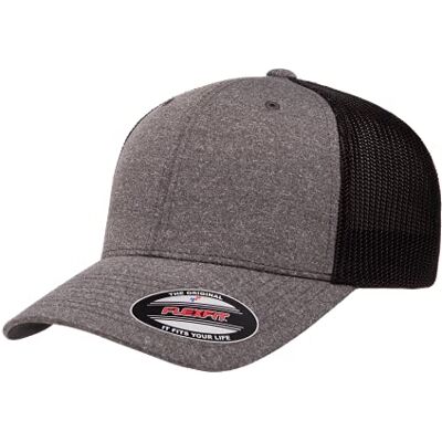 Flexfit Herren Melange Trucker Cap Hut, Schwarz, Einheitsgröße Flexfit Herren Melange Trucker Cap Hut, Schwarz, Einheitsgröße