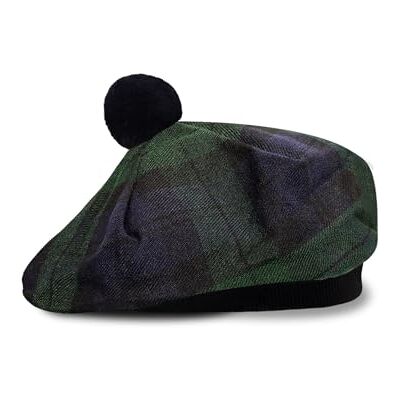 UMAM Scottish Traditional Tam o' Shatner Tammy Hat Flat Bonnet Kilt Many Tartans, Black Watch 008tcp, Einheitsgröße UMAM Scottish Traditional Tam o' Shatner Tammy Hat Flat Bonnet Kilt Many Tartans, Black Watch 008tcp, Einheitsgröße