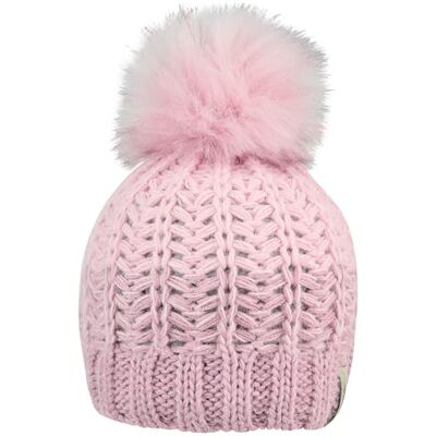 Sterntaler Strickmütze mit Farbverlauf, Kunstpelz-Pompon und Baumwollfleece-Futter – warme Mütze für Mädchen – Wintermütze für Baby und Kinder, samtrosa, Größe 55 Sterntaler Strickmütze mit Farbverlauf, Kunstpelz-Pompon und Baumwollfleece-Futter – warme Mütze für Mädchen – Wintermütze für Baby und Kinder, samtrosa, Größe 55