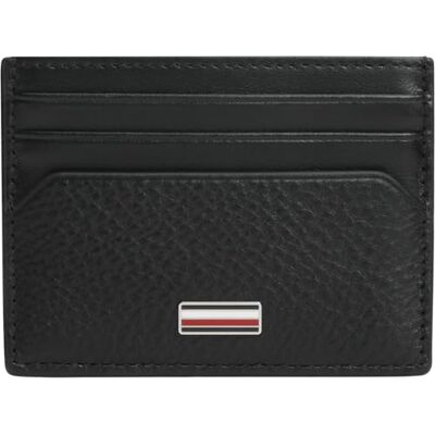 Tommy Hilfiger Herren Kartenetui Central aus Leder, Schwarz (Black), Einheitsgröße Tommy Hilfiger Herren Kartenetui Central aus Leder, Schwarz (Black), Einheitsgröße