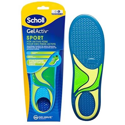 Dr. Scholl's Scholl GelActiv Sport-Einlegesohlen für Männer, Ganztägig komfortable Laufschuheinlegesohlen für frische und kühle Füße, super Stoßdämpfung und Federung mit GelWave-Technologie, Größe 40 46,5 Dr. Scholl's Scholl GelActiv Sport-Einlegesohlen für Männer, Ganztägig komfortable Laufschuheinlegesohlen für frische und kühle Füße, super Stoßdämpfung und Federung mit GelWave-Technologie, Größe 40 46,5