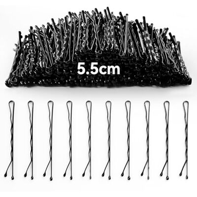 Elalove Haarnadeln aus Metall Bobby Pins für Damen und Mädchen 5,5 cm, Haarklammern Haarclips Haarnadeln Groß und Klein 200 Stück Vielseitige Haaraccessoires für Alle Haartypen (Schwarze) Elalove Haarnadeln aus Metall Bobby Pins für Damen und Mädchen 5,5 cm, Haarklammern Haarclips Haarnadeln Groß und Klein 200 Stück Vielseitige Haaraccessoires für Alle Haartypen (Schwarze)