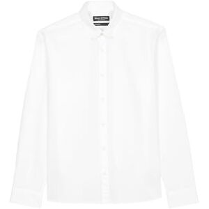 Marc O' Polo Herren Hemd aus Bio-Baumwolle Regular Fit, Weiß (White), M Marc O' Polo Herren Hemd aus Bio-Baumwolle Regular Fit, Weiß (White), M