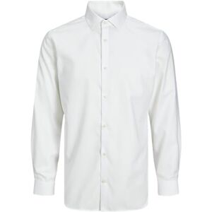 JACK & JONES Herren Jprblaparker Shirt L/S Noos Hemd, Weiß, L EU JACK & JONES Herren Jprblaparker Shirt L/S Noos Hemd, Weiß, L EU