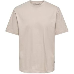 Only & Sons Herren Rundhals T-Shirt ONSFRED Relaxed Fit S-XXL Schwarz Weiss, Größe:L, Farbe:Silver Lining 22022532 Only & Sons Herren Rundhals T-Shirt ONSFRED Relaxed Fit S-XXL Schwarz Weiss, Größe:L, Farbe:Silver Lining 22022532