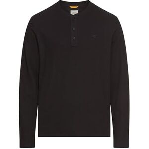 camel active Herren Henleyshirt aus Reiner Baumwolle Schwarz, Menswear-M camel active Herren Henleyshirt aus Reiner Baumwolle Schwarz, Menswear-M