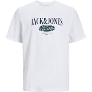 JACK & JONES Herren Jorcobin Tee Ss Crew Neck T-Shirt, Bright White, S JACK & JONES Herren Jorcobin Tee Ss Crew Neck T-Shirt, Bright White, S
