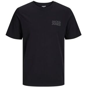 JACK & JONES Herren Designer Rundhals T-Shirt JJECORP Logo Übergrößen Kurzarm Jersey Plus +Size Shirt, Farben:Schwarz, Größe:7XL JACK & JONES Herren Designer Rundhals T-Shirt JJECORP Logo Übergrößen Kurzarm Jersey Plus +Size Shirt, Farben:Schwarz, Größe:7XL