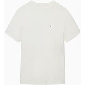 Giorgio Armani Men's Essential, Short Sleeve Side Monogram Logo T-Shirt, Off White, M Giorgio Armani Men's Essential, Short Sleeve Side Monogram Logo T-Shirt, Off White, M