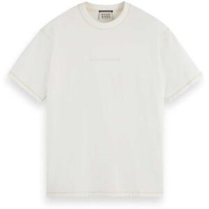Scotch & Soda Herren T-Shirt Core Logo Front Chest T-Shirt, Off White,XL Scotch & Soda Herren T-Shirt Core Logo Front Chest T-Shirt, Off White,XL
