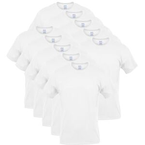 Gildan Herren Crew T-Shirts, Multipack, Style G1100 Unterwäsche, Weiß (12er Pack), L Gildan Herren Crew T-Shirts, Multipack, Style G1100 Unterwäsche, Weiß (12er Pack), L