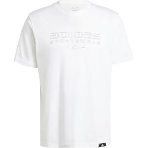 Adidas Herren TECH LINEAR Graphic Tee, White, M Adidas Herren TECH LINEAR Graphic Tee, White, M