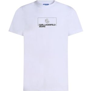 KARL LAGERFELD JEANS Slim Outline Logo Tee, White, M KARL LAGERFELD JEANS Slim Outline Logo Tee, White, M