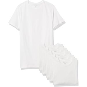 Amazon Essentials Herren Unterhemden Aus Baumwolle Mit Rundhalsausschnitt In Slim-Fit-Passform, 6er-Pack, Weiß Kurzarm, XL Amazon Essentials Herren Unterhemden Aus Baumwolle Mit Rundhalsausschnitt In Slim-Fit-Passform, 6er-Pack, Weiß Kurzarm, XL