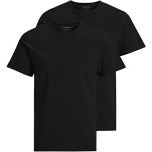 JACK & JONES Herren Jacbasic Crew Neck Tee 2 Pack T Shirt, Schwarz, M EU JACK & JONES Herren Jacbasic Crew Neck Tee 2 Pack T Shirt, Schwarz, M EU