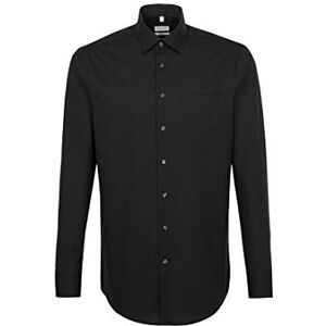 Seidensticker Herren Mens Regular Patch Longsleeve Businesshemd, Schwarz(193690), 42 EU Seidensticker Herren Mens Regular Patch Longsleeve Businesshemd, Schwarz(193690), 42 EU