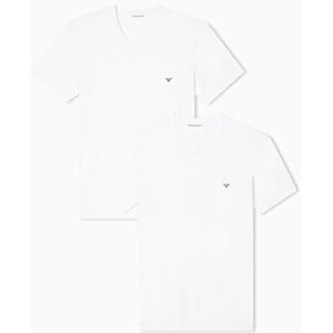 Giorgio Armani Man's Core Logoband 2-Pack V Neck T-Shirt White M Regular, weiß/weiß, M Giorgio Armani Man's Core Logoband 2-Pack V Neck T-Shirt White M Regular, weiß/weiß, M