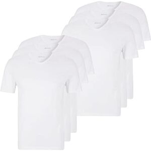 Boss Herren Classic T-Shirts Kurzarm Shirts Pure Cotton V-Neck 6er Pack, Farbe:Weiß, Artikel:-100 White, Größe:2XL Boss Herren Classic T-Shirts Kurzarm Shirts Pure Cotton V-Neck 6er Pack, Farbe:Weiß, Artikel:-100 White, Größe:2XL