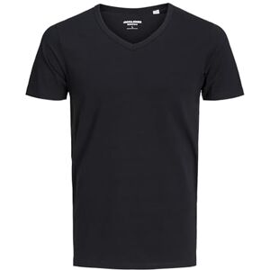 JACK & JONES Herren T-Shirt 12059219 Basic V-Neck Tee, Gr. 50 (M), Schwarz (Black) JACK & JONES Herren T-Shirt 12059219 Basic V-Neck Tee, Gr. 50 (M), Schwarz (Black)