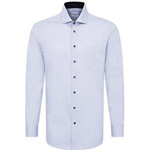 Seidensticker Herren Regular Fit Langarm Popeline Hemd, hellblau, 43 Seidensticker Herren Regular Fit Langarm Popeline Hemd, hellblau, 43