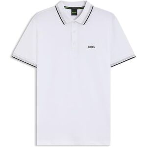 Boss Herren Paddy Curved Polohemd, New White100, S EU Boss Herren Paddy Curved Polohemd, New White100, S EU