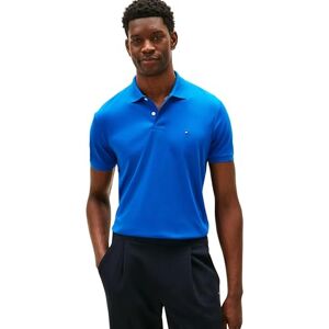 Tommy Hilfiger Herren Poloshirt Kurzarm Liquid Cotton mit Knopfleiste, Blau (Vibrant Indigo), L Tommy Hilfiger Herren Poloshirt Kurzarm Liquid Cotton mit Knopfleiste, Blau (Vibrant Indigo), L