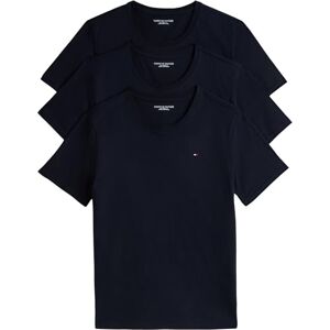 Tommy Hilfiger Herren 3er Pack T-Shirts Kurzarm Slim Fit, Blau (des Sky/des Sky/des Sky), S Tommy Hilfiger Herren 3er Pack T-Shirts Kurzarm Slim Fit, Blau (des Sky/des Sky/des Sky), S