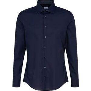 Seidensticker Herren Mens Slim Patch Longsleeve Cotton Businesshemd, Dunkelblau(693690), 39 EU Seidensticker Herren Mens Slim Patch Longsleeve Cotton Businesshemd, Dunkelblau(693690), 39 EU
