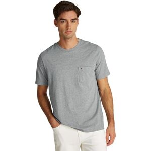Tommy Hilfiger Herren T-Shirt Kurzarm Essential Heather Pocket Tee Regular Fit, Grau (Medium Grey Heather), L Tommy Hilfiger Herren T-Shirt Kurzarm Essential Heather Pocket Tee Regular Fit, Grau (Medium Grey Heather), L