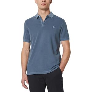 Marc O' Polo Herren Kurzarm-Poloshirt mit Knopfleiste Shaped Fit, Blau (Moon Stone), S Marc O' Polo Herren Kurzarm-Poloshirt mit Knopfleiste Shaped Fit, Blau (Moon Stone), S