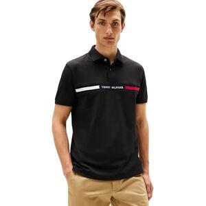 Tommy Hilfiger Herren Poloshirt Kurzarm Chest Insert Regular Fit, Schwarz (Black), L Tommy Hilfiger Herren Poloshirt Kurzarm Chest Insert Regular Fit, Schwarz (Black), L