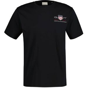 GANT Herren REG Archive Shield EMB SS T-Shirt, Black, Standard GANT Herren REG Archive Shield EMB SS T-Shirt, Black, Standard