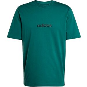 Adidas Herren Essentials Linear Single Jersey Shirt, Collegiate Green/Black, L Adidas Herren Essentials Linear Single Jersey Shirt, Collegiate Green/Black, L
