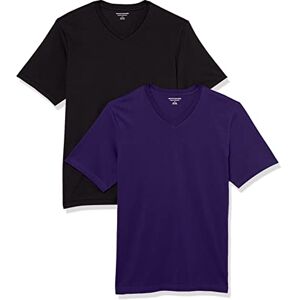 Amazon Essentials Herren T-Shirt Regular-Fit Kurzarm V-Ausschnitt (erhältlich in Big & Tall), 2er Pack, Schwarz/Dunkelviolett, XX-Large Amazon Essentials Herren T-Shirt Regular-Fit Kurzarm V-Ausschnitt (erhältlich in Big & Tall), 2er Pack, Schwarz/Dunkelviolett, XX-Large
