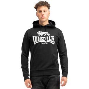 Lonsdale Herren Kapuzensweatshirt schmale Passform FREMINGTON S, Black/White Lonsdale Herren Kapuzensweatshirt schmale Passform FREMINGTON S, Black/White
