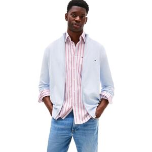 Tommy Hilfiger Herren Pullover mit Reißverschluss Essential Cotton Zip Thru Stehkragen, Blau (Breezy Blue), XS Tommy Hilfiger Herren Pullover mit Reißverschluss Essential Cotton Zip Thru Stehkragen, Blau (Breezy Blue), XS