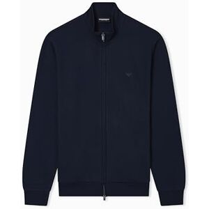 Giorgio Armani Herren Basic Terry Open Sweatshirt, Blau, M EU Giorgio Armani Herren Basic Terry Open Sweatshirt, Blau, M EU