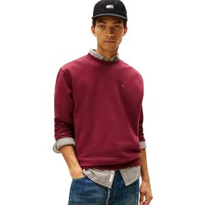 Tommy Jeans Herren Sweatshirt Regular Fit Flag Fleece Rundhalsausschnitt, Rot (Red Wine), XS Tommy Jeans Herren Sweatshirt Regular Fit Flag Fleece Rundhalsausschnitt, Rot (Red Wine), XS