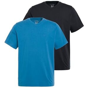 JP 1880 Herren große Größen Übergrößen Menswear L-8XL T-Shirts, Basic, 2er-Pack, V-Ausschnitt, Halbarm stahlblau 8XL 711318743-8XL JP 1880 Herren große Größen Übergrößen Menswear L-8XL T-Shirts, Basic, 2er-Pack, V-Ausschnitt, Halbarm stahlblau 8XL 711318743-8XL