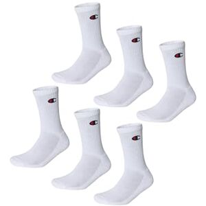 Champion Unisex Basics 6pk Crew Sportsocken, Weiß, 39-42 EU Champion Unisex Basics 6pk Crew Sportsocken, Weiß, 39-42 EU