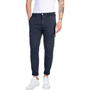 Replay Herren Cargo-Hose Jaan Hyperflex Colour, Blue 010 (Blau), 32W/30L Replay Herren Cargo-Hose Jaan Hyperflex Colour, Blue 010 (Blau), 32W/30L