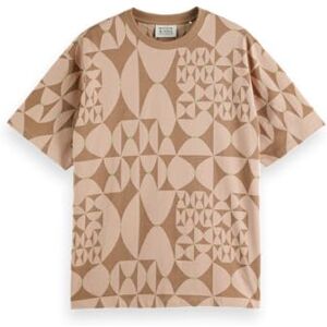 Scotch & Soda Herren T-Shirt AOP Relaxed Fit T-Shirt, Diamond Beige AOP,M Scotch & Soda Herren T-Shirt AOP Relaxed Fit T-Shirt, Diamond Beige AOP,M