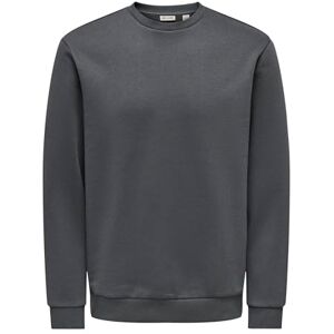 Only & Sons Herren O&S Basic Sweatshirt Regular Fit Pullover Langarm Jumper Sweater Shirt ohne Kapuze ONSCERES, Farben:Grau-3, Größe:M Only & Sons Herren O&S Basic Sweatshirt Regular Fit Pullover Langarm Jumper Sweater Shirt ohne Kapuze ONSCERES, Farben:Grau-3, Größe:M