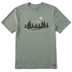 Life Is Good Herren-T-Shirt Unplug in The Outdoors, kurzärmelig, Größe L, Moosgrün Life Is Good Herren-T-Shirt Unplug in The Outdoors, kurzärmelig, Größe L, Moosgrün