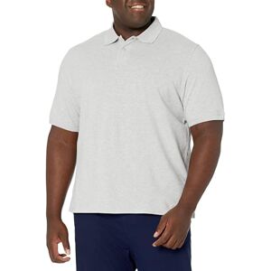Amazon Essentials Herren Polohemd aus Baumwollpiqué in normaler Passform (erhältlich in Übergrößen), Hellgrau Meliert, XL Amazon Essentials Herren Polohemd aus Baumwollpiqué in normaler Passform (erhältlich in Übergrößen), Hellgrau Meliert, XL