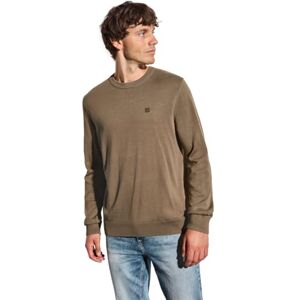 Street One MEN Basic Baumwoll Pullover Dull Brown M Street One MEN Basic Baumwoll Pullover Dull Brown M