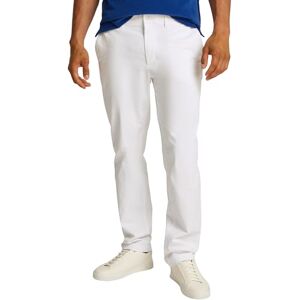 Tommy Hilfiger Herren Chino Hose Denton Satin Straight Fit, Weiß (Th Optic White), 28W/36L Tommy Hilfiger Herren Chino Hose Denton Satin Straight Fit, Weiß (Th Optic White), 28W/36L